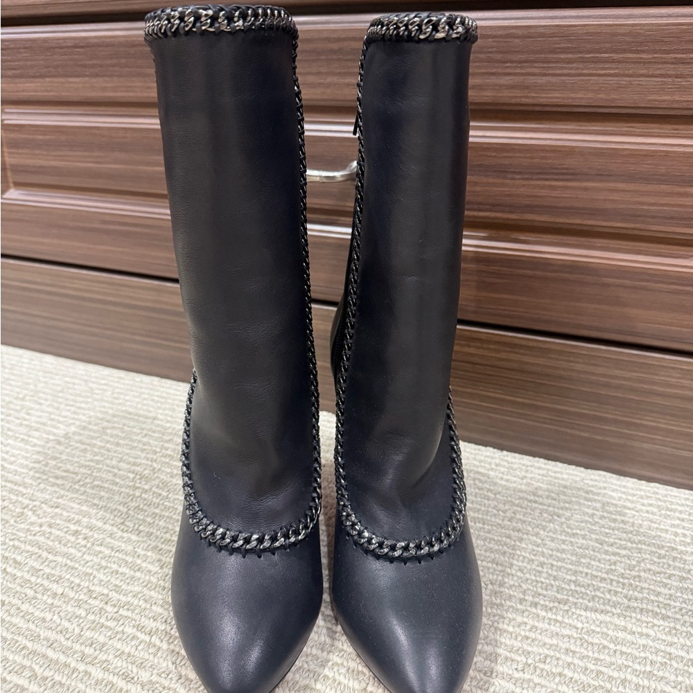 Christian Louboutin Black Ankle Booties with Pointed Toe